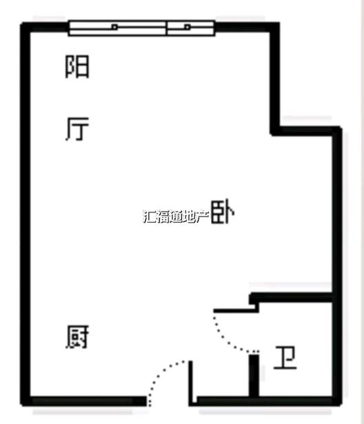 万科城际之光1室1厅1卫户型图