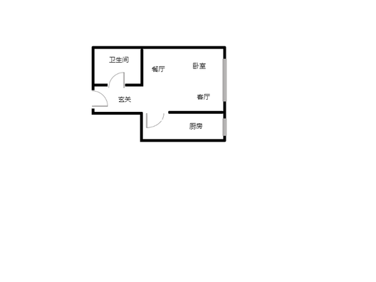 名流家和1室1厅1卫户型图