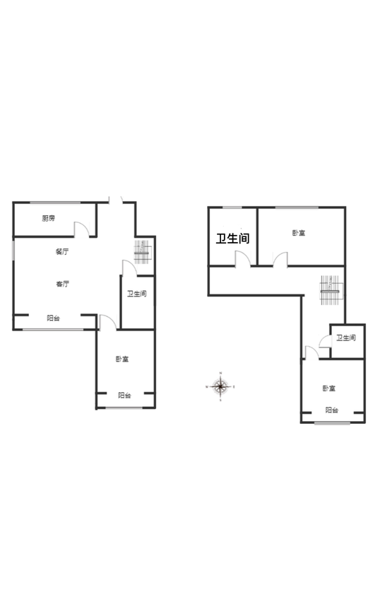 鸿坤理想尔湾3室2厅2卫户型图