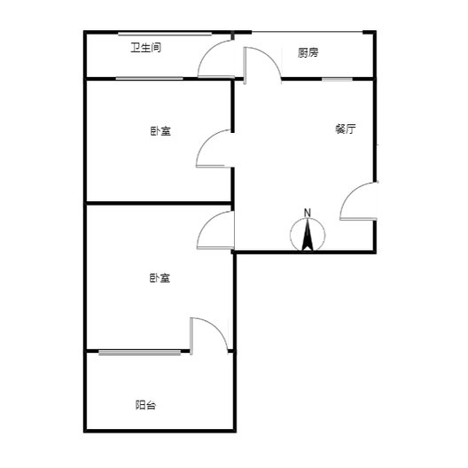 一七三小区2室1厅1卫户型图
