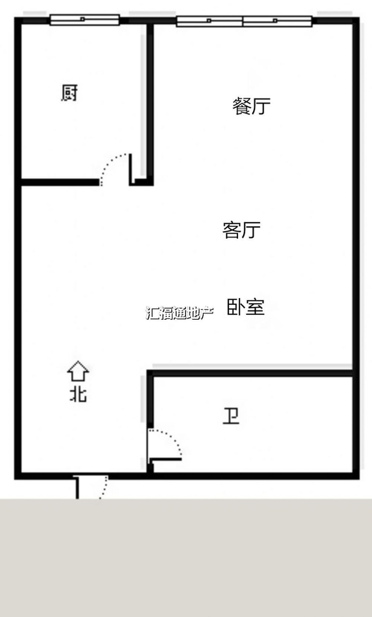 惠友旺角1室1厅1卫户型图