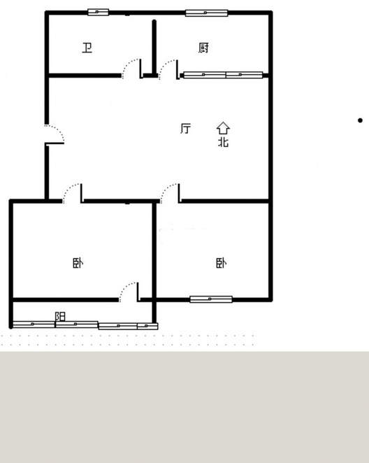 清凉寺居民小区2室1厅1卫户型图