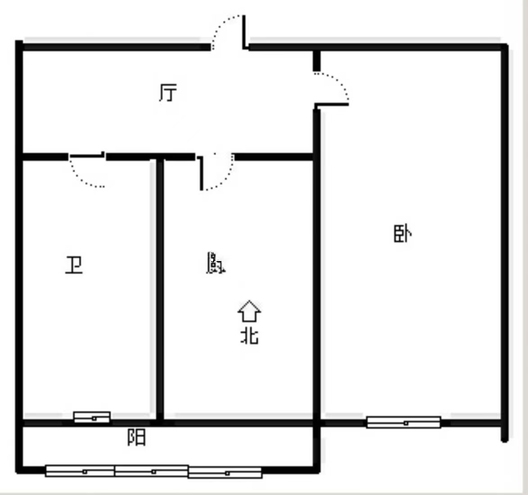 一七三小区1室1厅1卫户型图