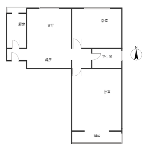 新怡家园小区2室2厅1卫户型图