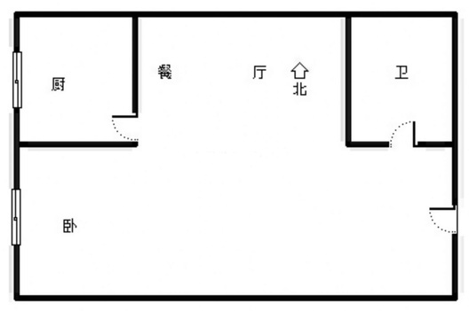 弘德缘（豪门庄园三期）1室1厅1卫户型图