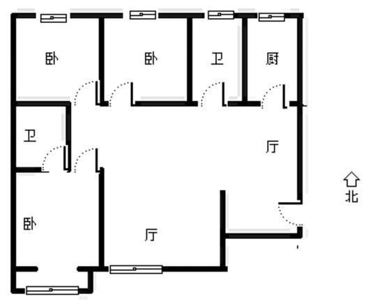 联合七号院3室2厅2卫户型图