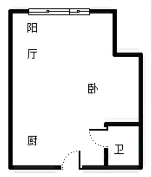 万科城际之光1室1厅1卫户型图