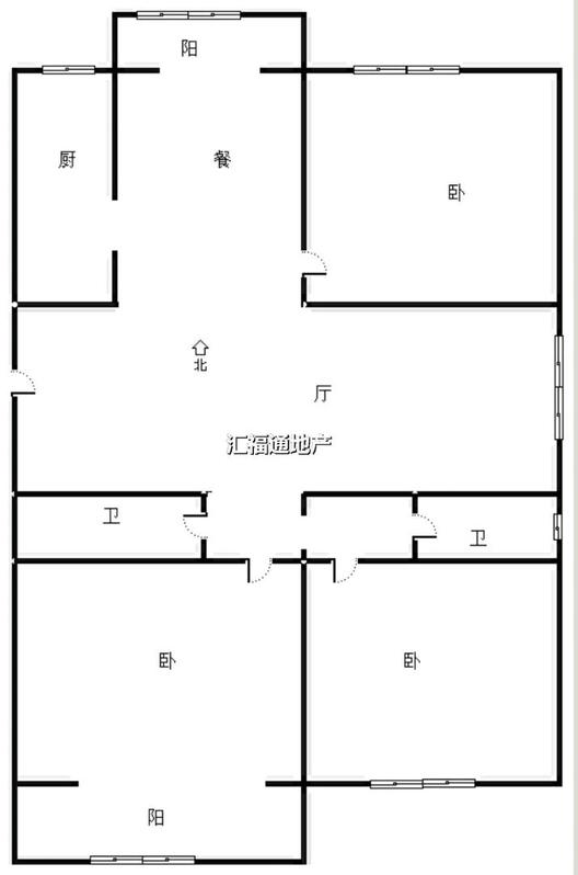 技校家园3室2厅2卫户型图