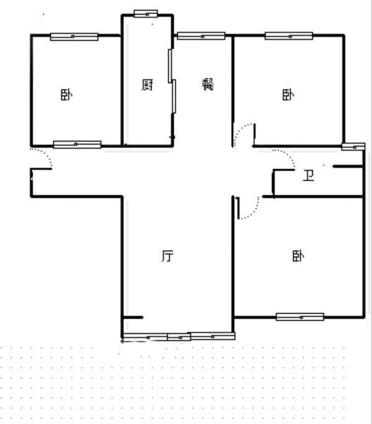 香邑溪谷玫瑰园3室2厅1卫户型图