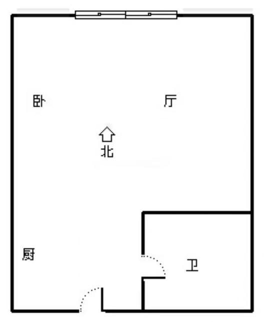 京第银座1室1厅1卫户型图