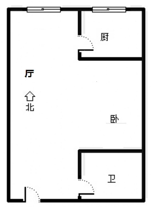 惠友钻石广场（AB座）1室1厅1卫户型图