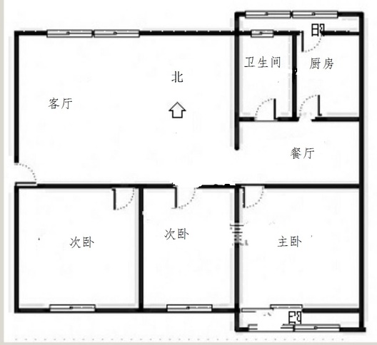 农业局小区3室2厅1卫户型图