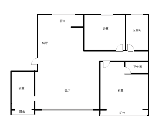 天保青花府3室2厅2卫户型图