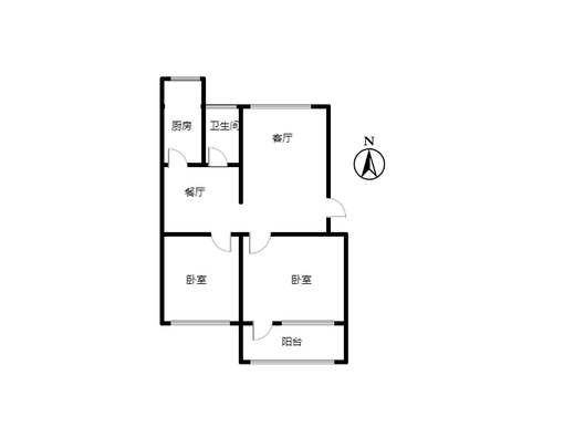 康乐小区2室2厅1卫户型图