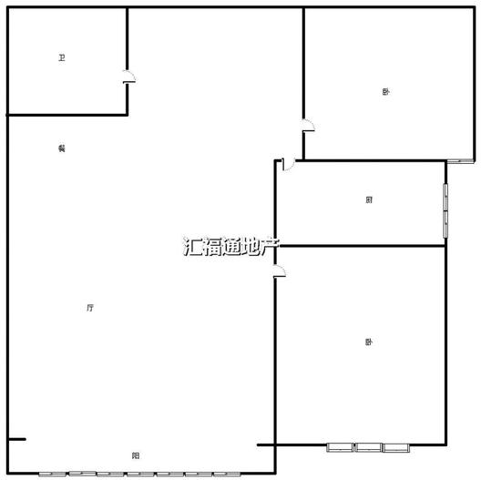惠友康庭二期2室1厅1卫户型图