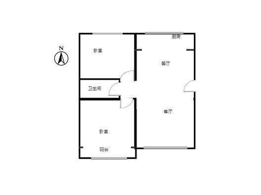 世纪嘉园2室2厅1卫户型图