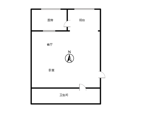 汇元尚品1室1厅1卫户型图