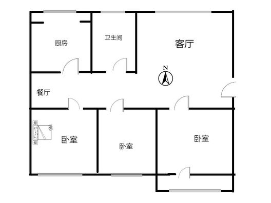 联育中学小区3室2厅1卫户型图
