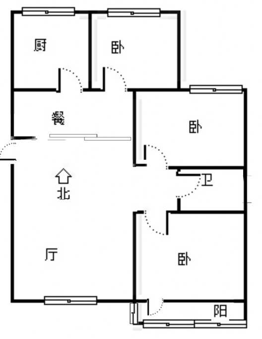 天龙小区（一期）3室2厅1卫户型图
