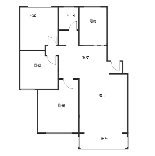 燕赵家园3室2厅1卫户型图