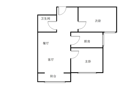 K2狮子城2室2厅1卫户型图