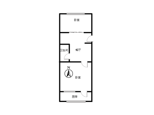 建厂局三队家属院（佳和小区）2室1厅1卫户型图