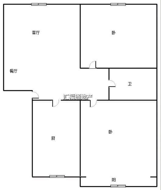 公园壹号2室2厅1卫户型图