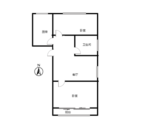 强舜铭城2室2厅1卫户型图