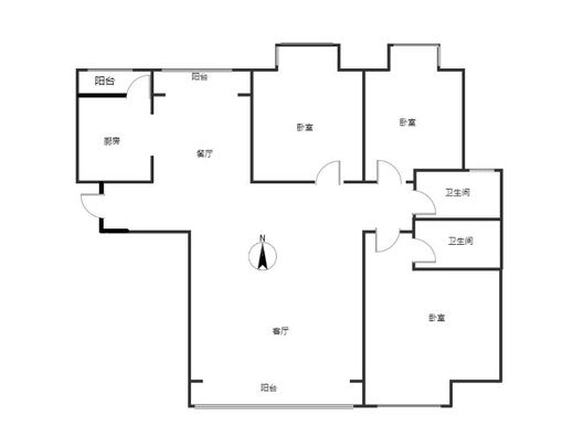 君临天下御景园3室2厅2卫户型图