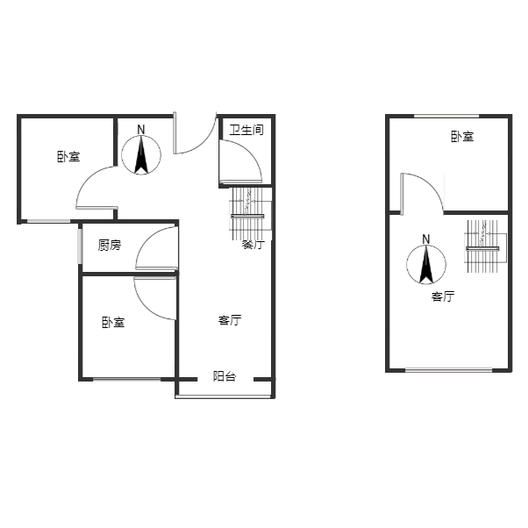 香邑溪谷上园3室2厅1卫户型图