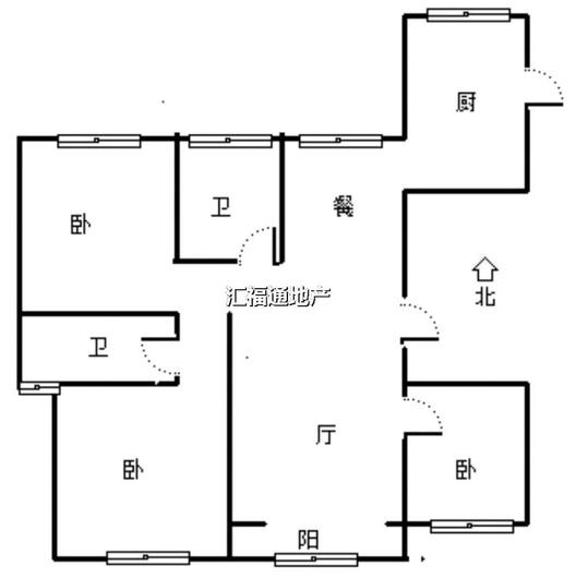 祥云瑞景二期3室2厅2卫户型图
