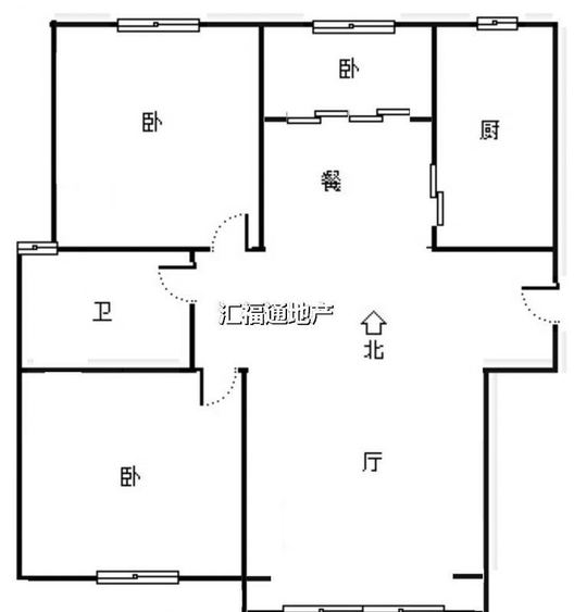 祥云瑞景3室2厅1卫户型图