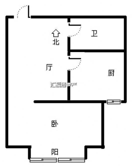 水尚仁佳1室1厅1卫户型图