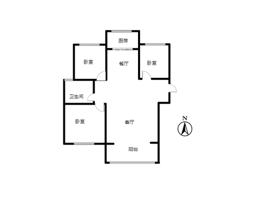 天伦湾嘉园3室2厅1卫户型图