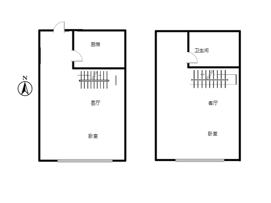 京第银座2室2厅1卫户型图