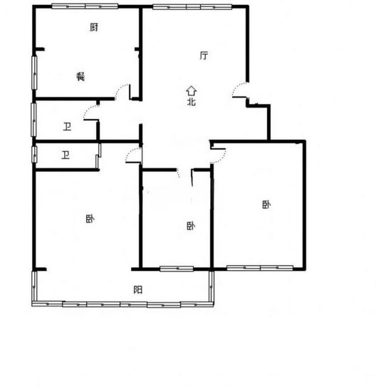 军怡家园3室2厅3卫户型图