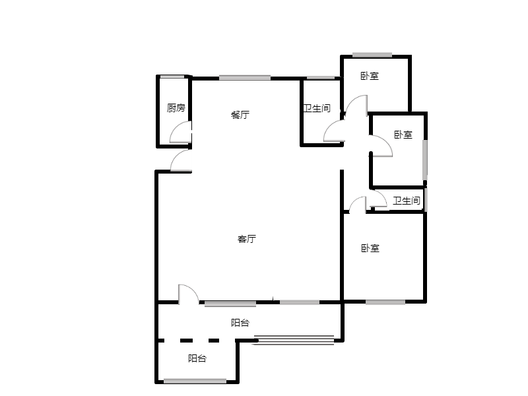 天伦湾凤麟府3室2厅2卫户型图