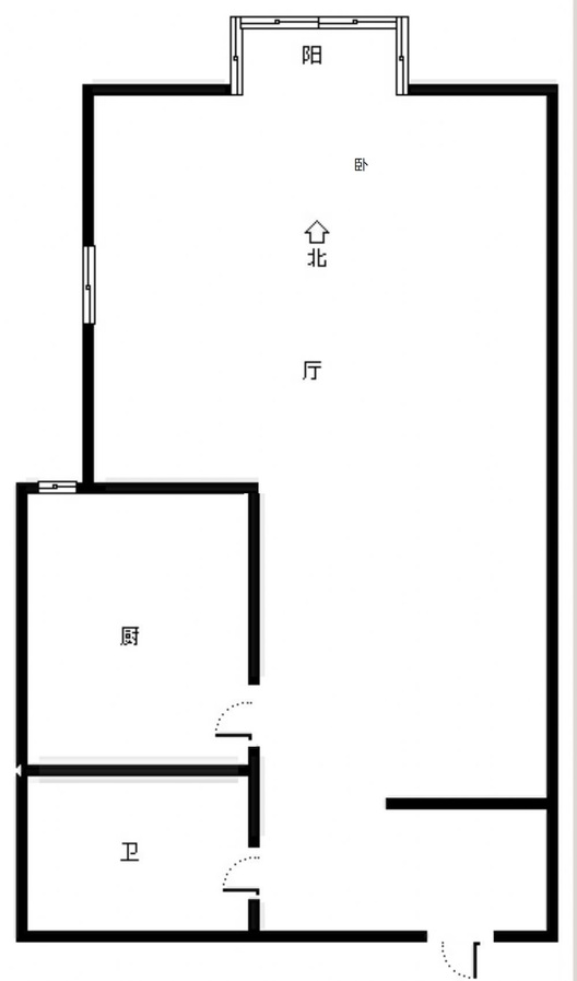 鸿盛凯旋门1室1厅1卫户型图