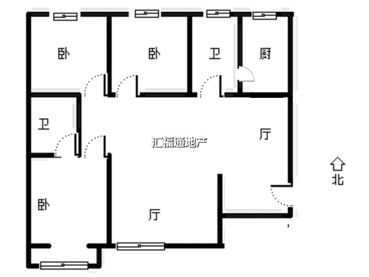 联合七号院2室2厅2卫户型图