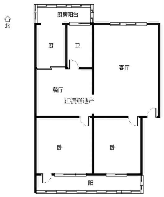 怡安小区2室2厅1卫户型图