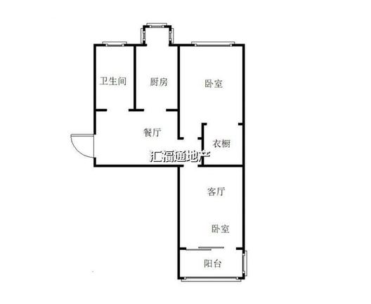 三五四三社区居民委员会2室1厅1卫户型图
