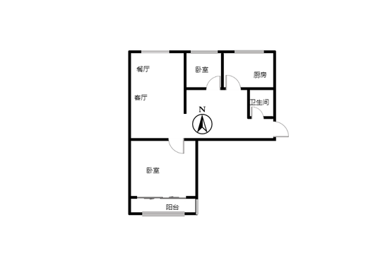 仁和小区2室2厅1卫户型图