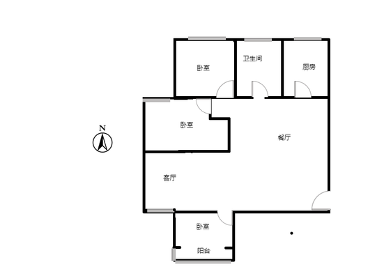富景华庭3室2厅1卫户型图