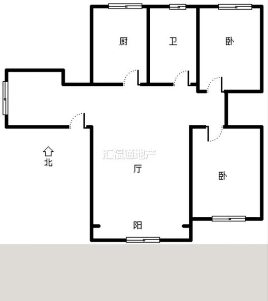 东方家园2室1厅1卫户型图