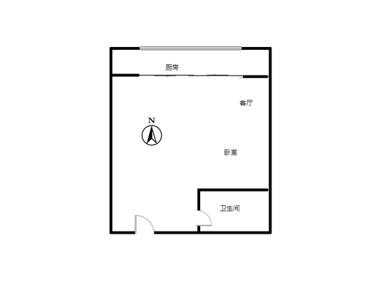 豪门庄园1室1厅1卫户型图