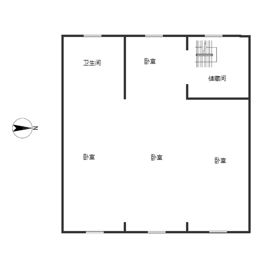 范阳东路商铺底商3室3厅2卫户型图