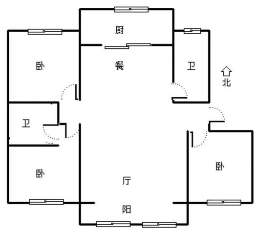 天保青花府3室2厅2卫户型图