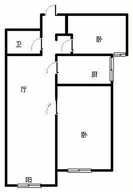 K2狮子城2室2厅1卫户型图