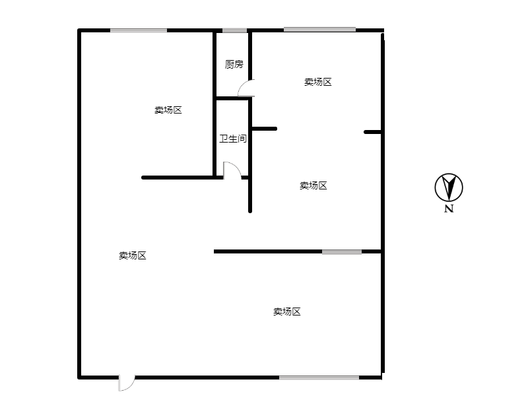 东大街商铺底商 室0厅0卫户型图