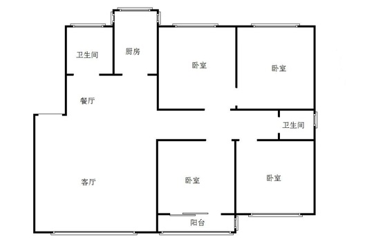 范阳小区4室2厅2卫户型图